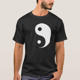 Yin Yang (vit & genomskinligt) utslagsplatsskjorta Tee Shirt