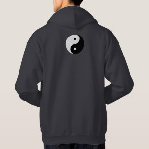 Yin Yang - vitsvart Tröja Med Luva