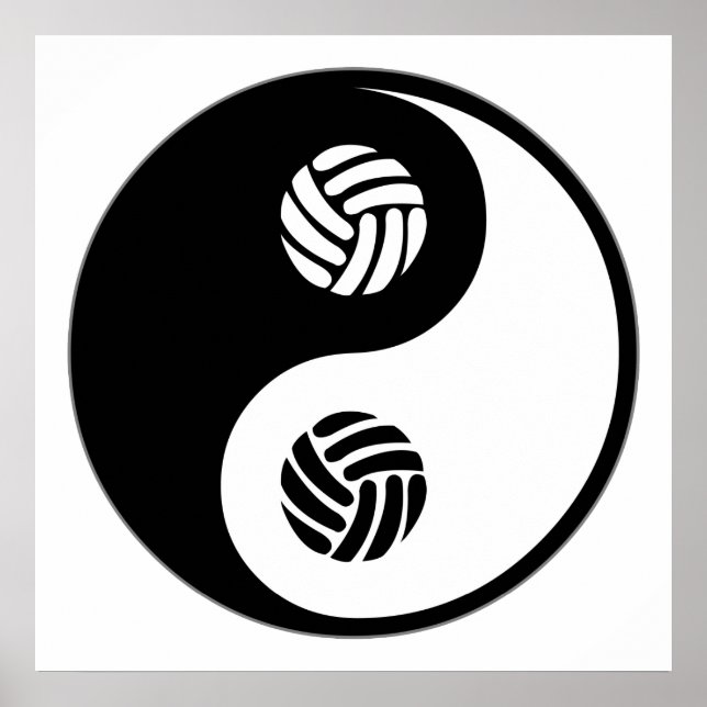Yin Yang Volleyball Poster (Framsidan)
