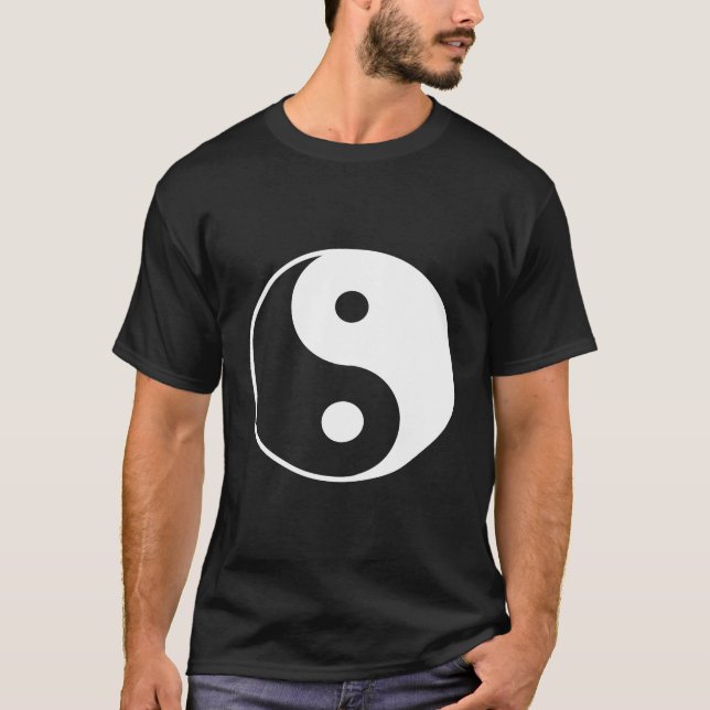 Yin Yang White T Shirt (Framsida)