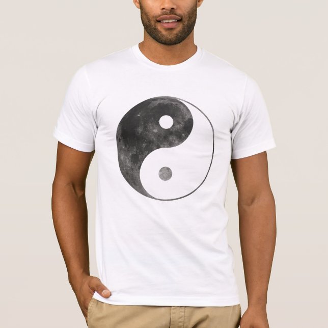 Yin Yang with moon - I-Ching T Shirt (Framsida)