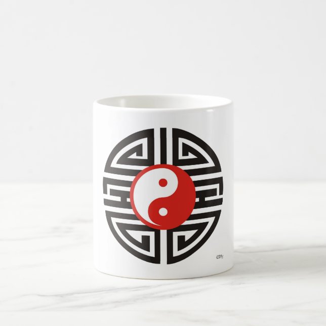 Yin Yang Yantra Tattoo Kaffemugg (Center)