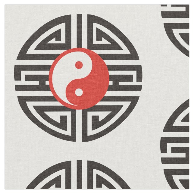 Yin & Yang Yantra tatuering + dina bakgrund & Tyg (Närbild)