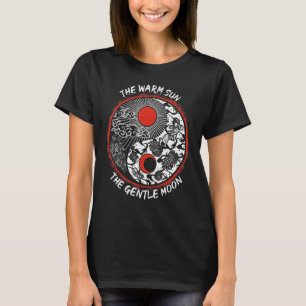 Yin Yang Yin the Måne och Yang Sol Tarot Cards T Shirt