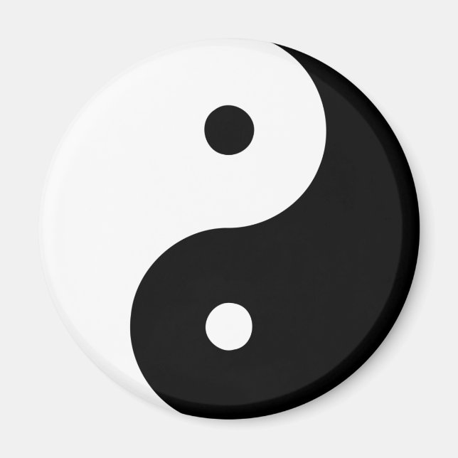Yin Yang Ying Taoism signerade kinesisk Taijitu Bl Magnet (Framsidan)