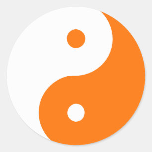 Yin Yang Ying Taoism signerar den kinesiska Taijit Runt Klistermärke