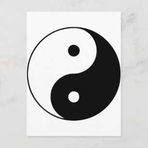 Yin Yang Ying Taoism undertecknar den kinesiska Vykort
