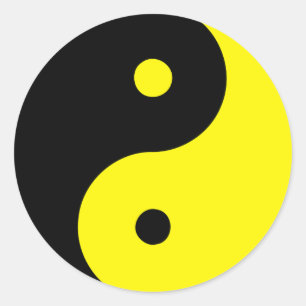 Yin Yang Ying Taoism undertecknar kinesisk Taijitu Runt Klistermärke