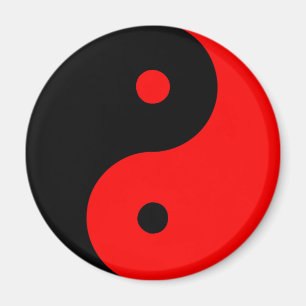 Yin Yang Ying Taoism undertecknar röda kinesiska Magnet