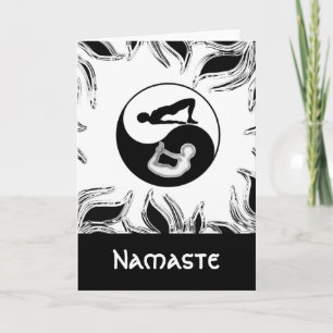 Yin-Yang Yoga-hälsningskort Kort