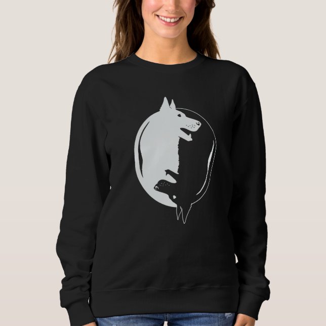 Yin Yang Yoga Zen Cute dogs for Dog   1 T Shirt (Framsida)