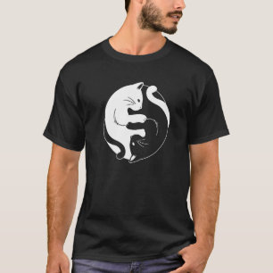 Yin Yang Yoga Zen söta katter för Yoga   1 T Shirt