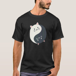 Yin Yang Yoga Zen söta katter för Yoga 2 T Shirt
