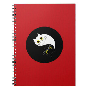 Yin Yang Zen Cat Spiral bärbar dator Anteckningsbok