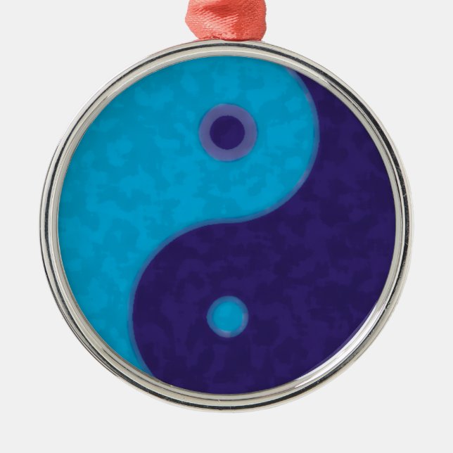 yin yang zen meditation tao julgransprydnad metall (Framsidan)