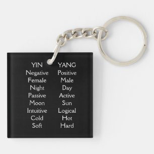 Ying and Yang Asian Symbol Meanings Nyckelring