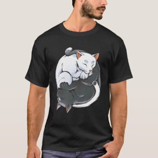 Ying and Yang Cats Spirituality Meditation Yoga T Shirt