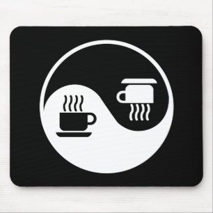 Ying och Yang av kaffe Musmatta