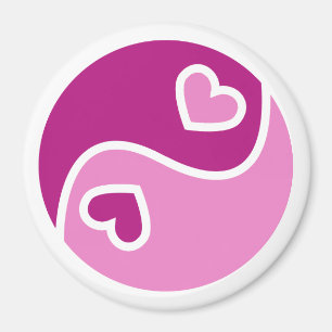 Ying och Yang av kärlek Magnet