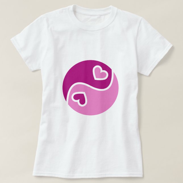 Ying och Yang av kärlek T-shirt (Design framsida)
