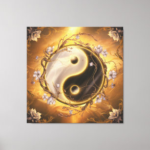 Ying och Yang Helig Symbol Canvastryck