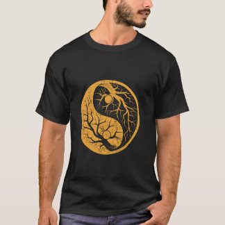 Ying och Yang Träd China Symbols Chinese Character T Shirt