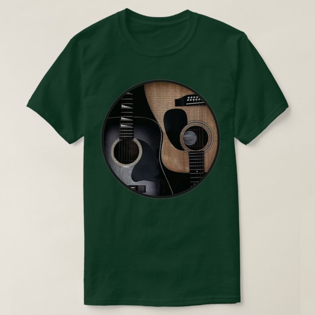 Ying Yang Acoustic Guitars  T Shirt (Design framsida)