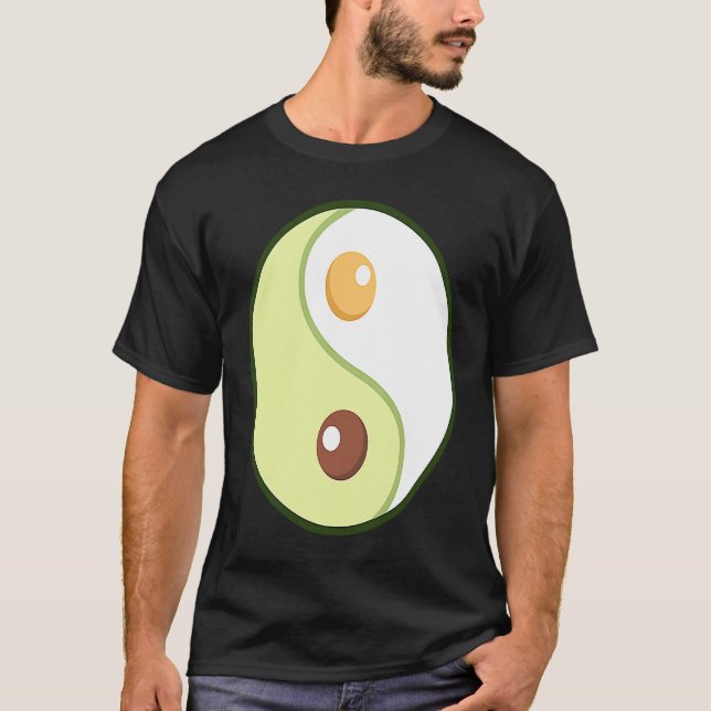 Ying Yang Avocado Ketogenic Overweight Diet Keto F T Shirt (Framsida)