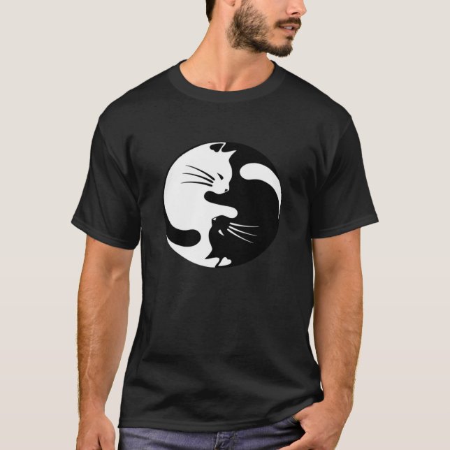 Ying yang cat Essential T Shirt (Framsida)