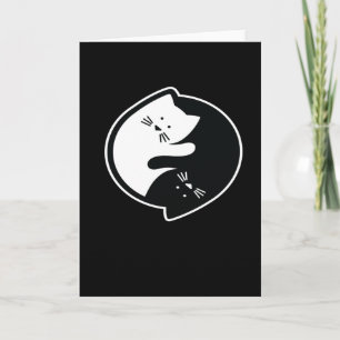 Ying Yang Cat Meditation Kort