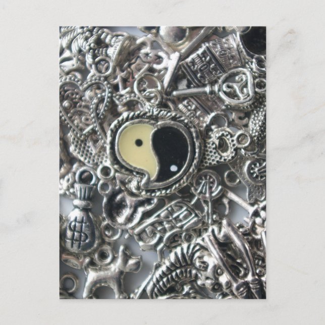 ying yang charm vykort (Framsida)