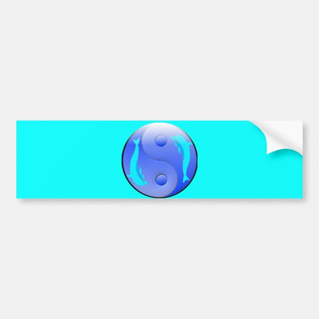 Ying-Yang Delfin Bildekal (Framsidan)