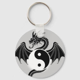 Ying-Yang Dragon Nyckelring