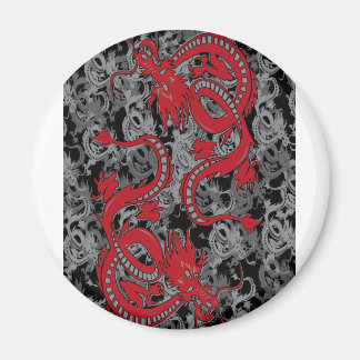 Ying Yang Dragon Red - kinesiska nyår Magnet
