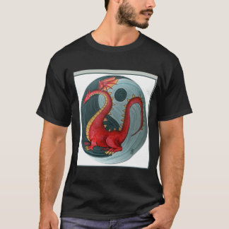 Ying-Yang drake på manar t-skjorta Tee Shirt