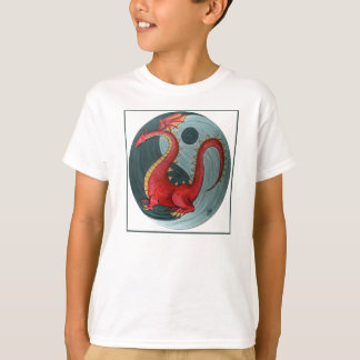 Ying-Yang drakebarns T-tröja T-shirt