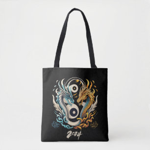 Ying yang draon head 2024 tygkasse