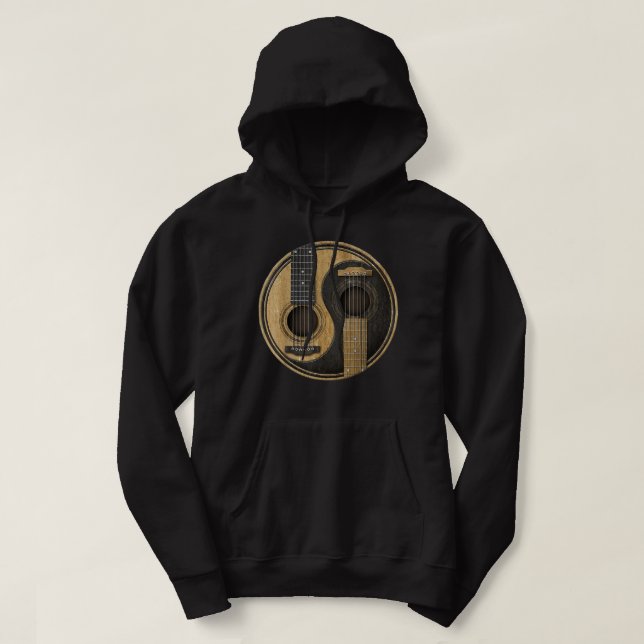 Ying Yang Gitarr Hoodie (Design framsida)