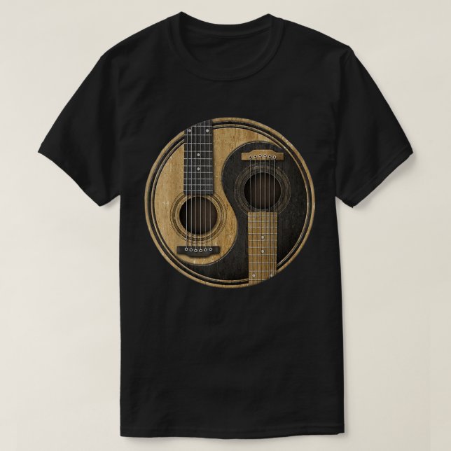 Ying Yang Gitarr T Shirt (Design framsida)