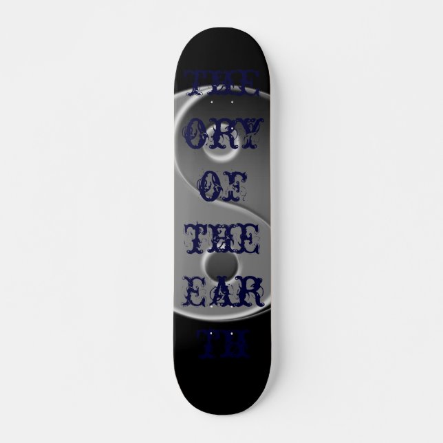 Ying Yang, jordens teori Mini Skateboard Bräda 18,5 Cm (Framsida)
