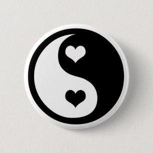 Ying Yang kärlek Knapp
