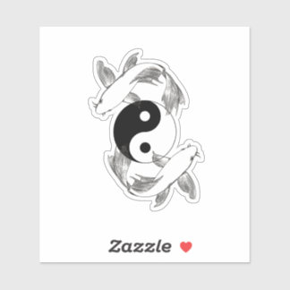 Ying Yang Koi-fisk dekal