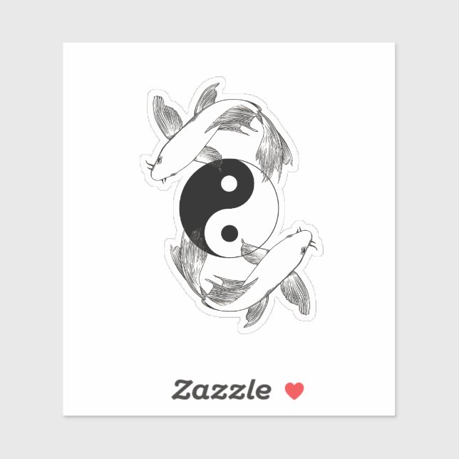 Ying Yang Koi-fisk dekal (Ark)