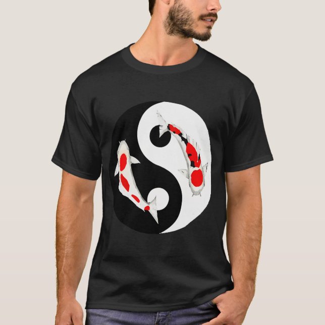Ying Yang Koi Fisk fjäril Tröja Nishikigoi Japansk (Framsida)