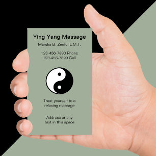 Ying Yang Massage Visitkort