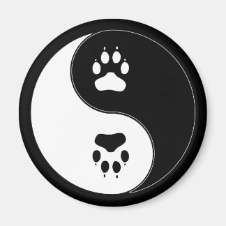 Ying Yang Paw Skriv ut Magnet