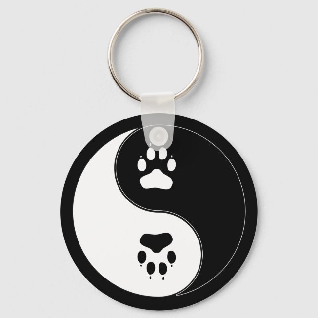 Ying Yang Paw Skriv ut Nyckelring (Framsida)
