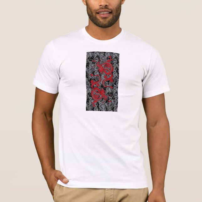 Ying Yang Red Dragons Tee (Framsida)