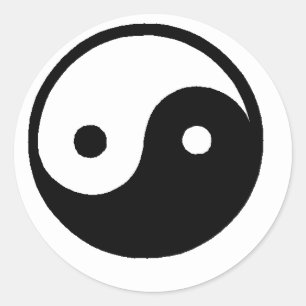ying_yang runt klistermärke