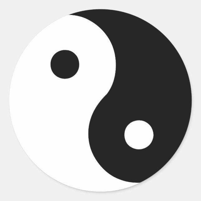 Ying Yang Runt Klistermärke (Framsida)